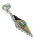 Genuine Sterling Silver Native American Village Or Pueblo Design Multicolor Pendant MX64317